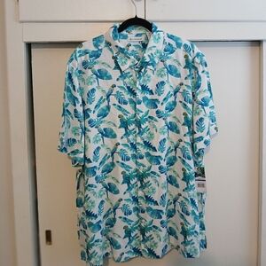 Cubavera Men's Button Down Short Sleeved Shirt Size XL